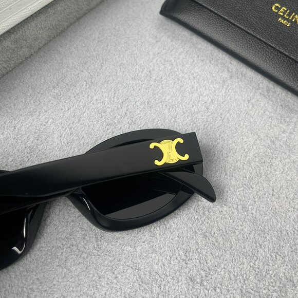 Celine Triomphe Oval Black Sunglasses